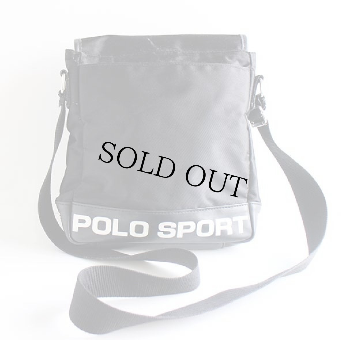 画像2: 90s POLO SPORTポロ スポーツ ラルフローレン ナイロン ショルダーバッグ 黒 (2)