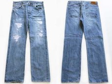 画像1: USA製 RRL ダブルアールエル ラルフローレン ダメージ加工 デニムパンツ w36 L34 (1)