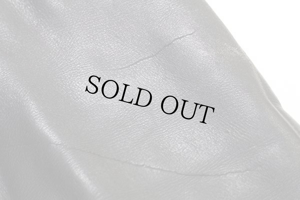 画像9: 60s UNKNOWN パッド入り シングルライダース レザージャケット 黒 (9)