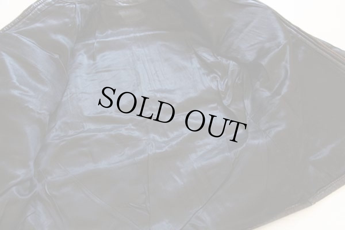 画像5: 60s UNKNOWN パッド入り シングルライダース レザージャケット 黒 (5)