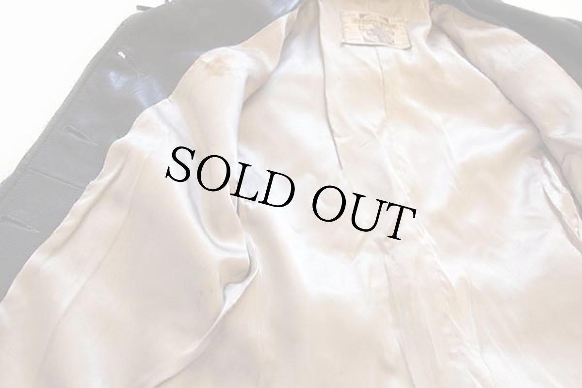 画像5: 60s CUSTOM COAT フリンジ ステッチ装飾 ディアスキン レザージャケット 焦げ茶 (5)