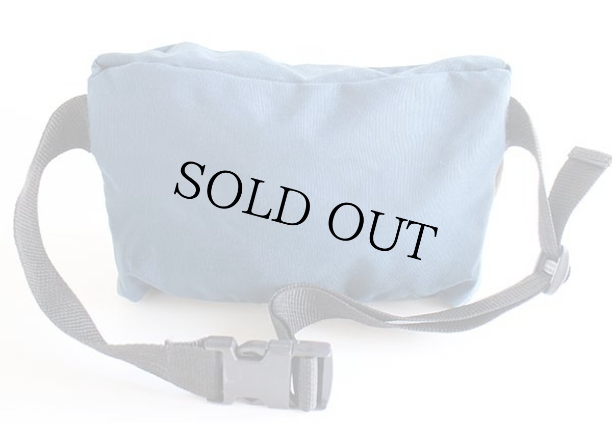 画像2: 90s USA製 EASTPAKイーストパック レザー×ナイロン ウエストバッグ 紺×茶 (2)