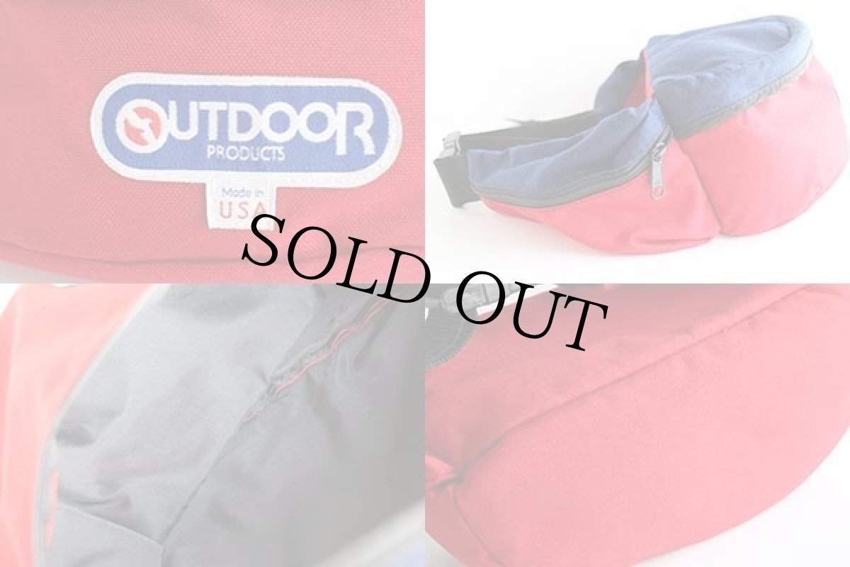 画像4: 80s USA製 OUTDOOR PRODUCTSアウトドアプロダクツ ツートン ナイロン ウエストバッグ (4)