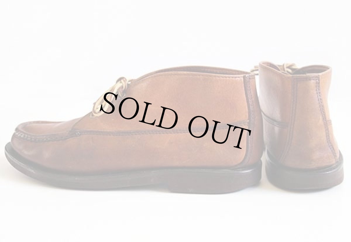 画像2: 50s Russell Moccasinラッセルモカシン チャッカ モカシン レザーシューズ 茶 7.5E (2)