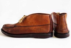 画像2: 50s Russell Moccasinラッセルモカシン チャッカ モカシン レザーシューズ 茶 7.5E (2)