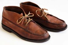 画像1: 50s Russell Moccasinラッセルモカシン チャッカ モカシン レザーシューズ 茶 7.5E (1)