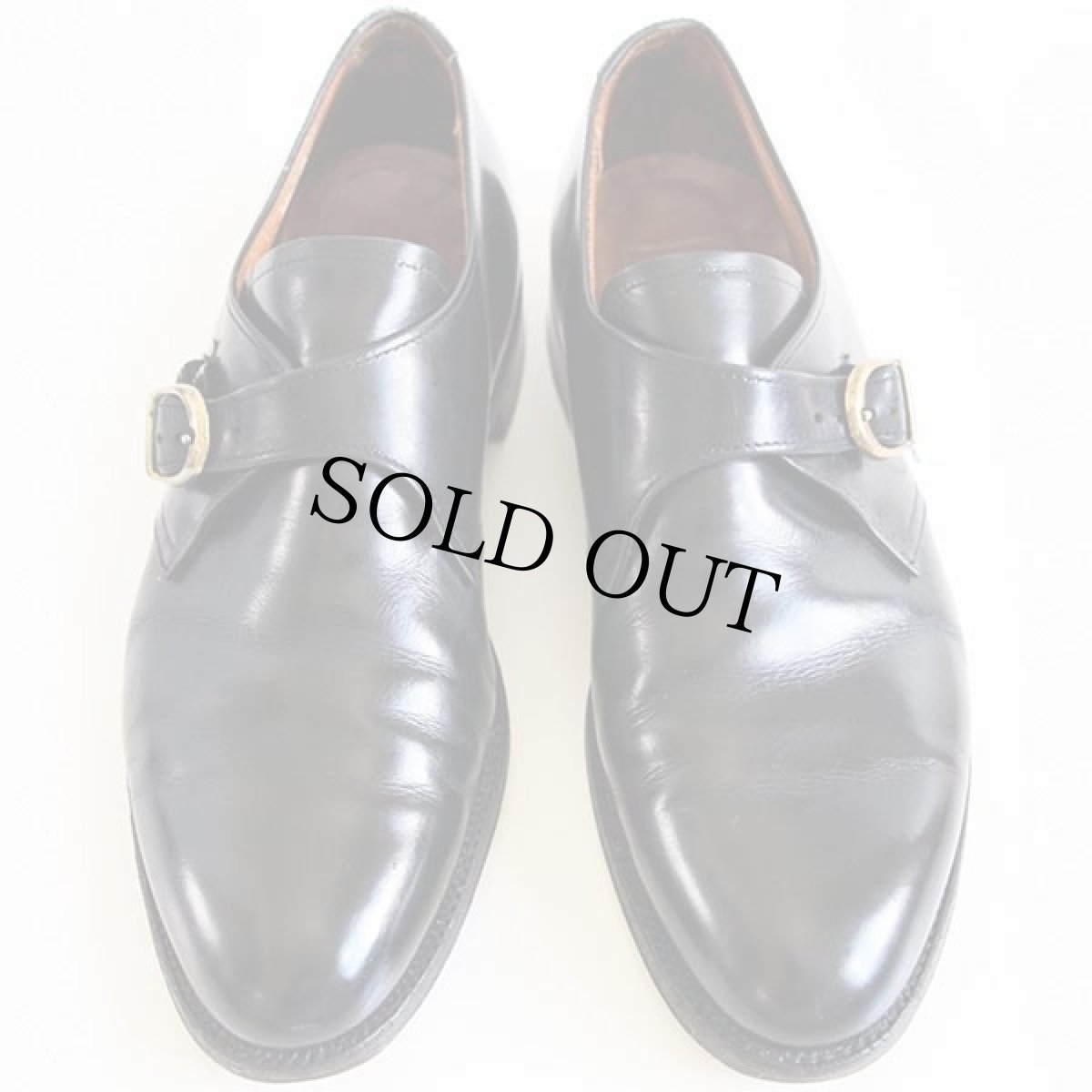 画像3: Aldenオールデン シングル モンクストラップ レザーシューズ 黒 8.5★革靴 (3)