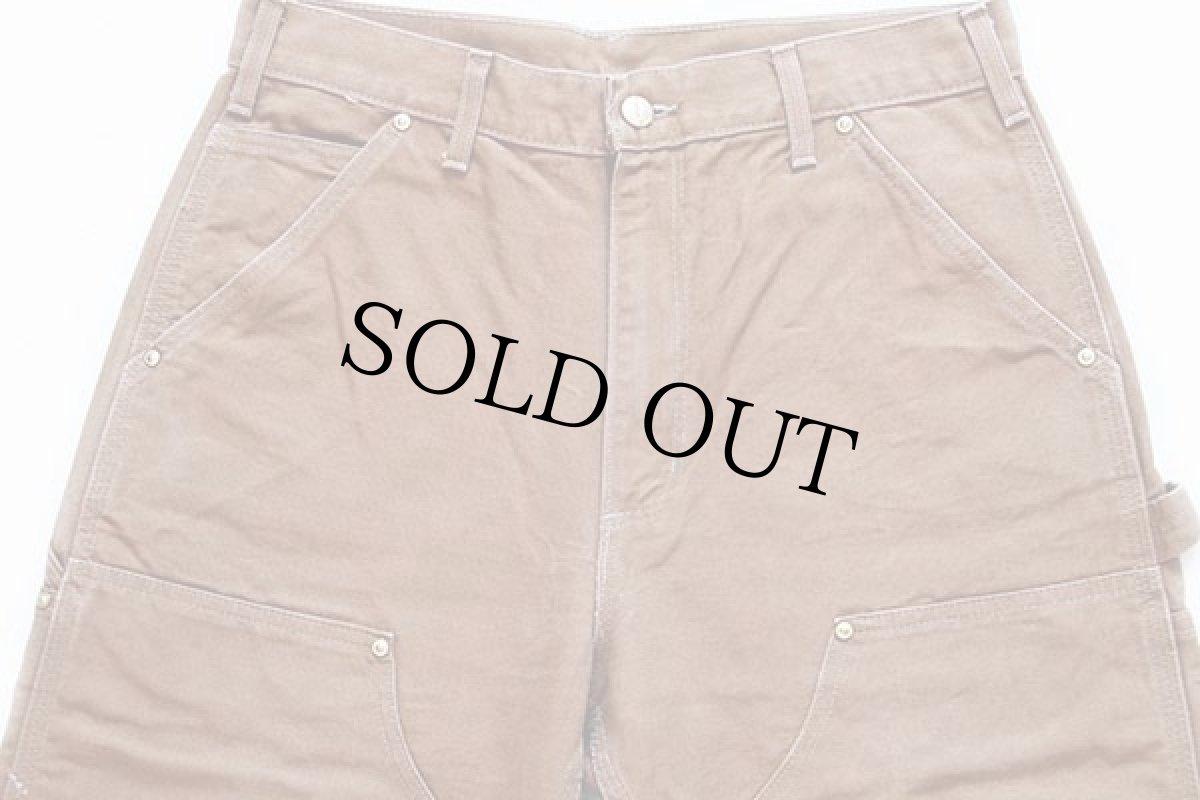 画像3: USA製 carharttカーハート 125周年 ダック地 ダブルニー ペインターパンツ 茶 w31 L32 (3)