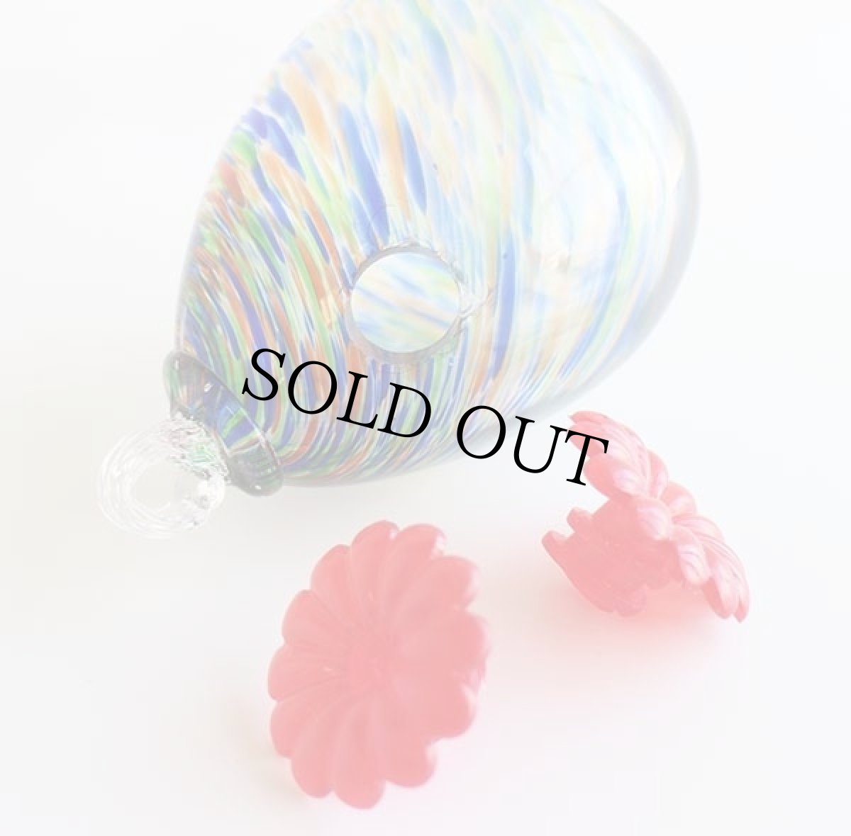 画像4: マーブル模様 ガラス細工 吊り下げ 花瓶★植木鉢 (4)