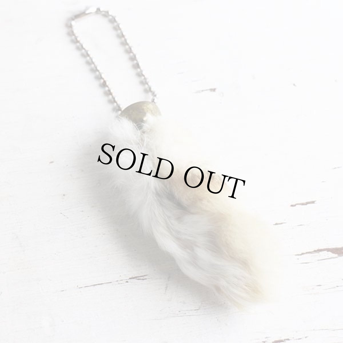 画像2: ビンテージ LUCKEY CHARMラッキーチャーム ラビットフット 白 (2)