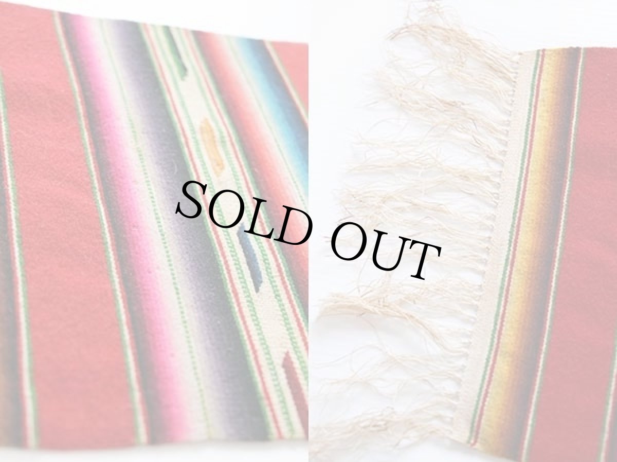 画像3: ビンテージ メキシカン ラグ サラペ ミニ (3)