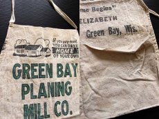 画像3: ビンテージ GREEN BAY PLANING MILL CO. キャンバス ワークエプロン 生成り (3)