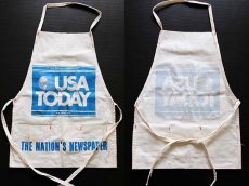 画像2: ビンテージ USA TODAY THE NATION'S NEWSPAPER キャンバス ワークエプロン 生成り★B  (2)