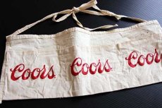 画像1: ビンテージ Coors ロゴ キャンバス ワークエプロン 生成り★前掛け (1)