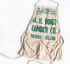 画像1: ビンテージ A.H.VOIGT LUMBER CO. キャンバス ワークエプロン 生成り (1)