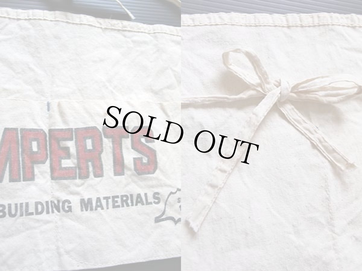 画像3: ビンテージ LAMPERTS キャンバス ワークエプロン 生成り★前掛け (3)