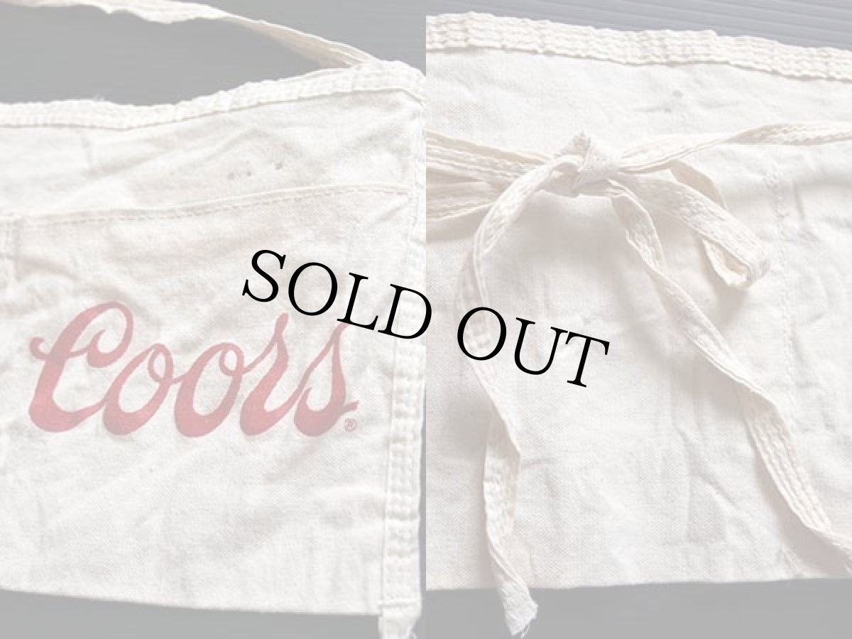 画像3: ビンテージ Coors ロゴ キャンバス ワークエプロン 生成り★前掛け (3)