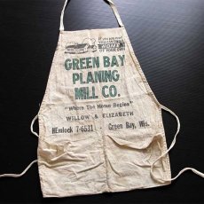 画像1: ビンテージ GREEN BAY PLANING MILL CO. キャンバス ワークエプロン 生成り (1)