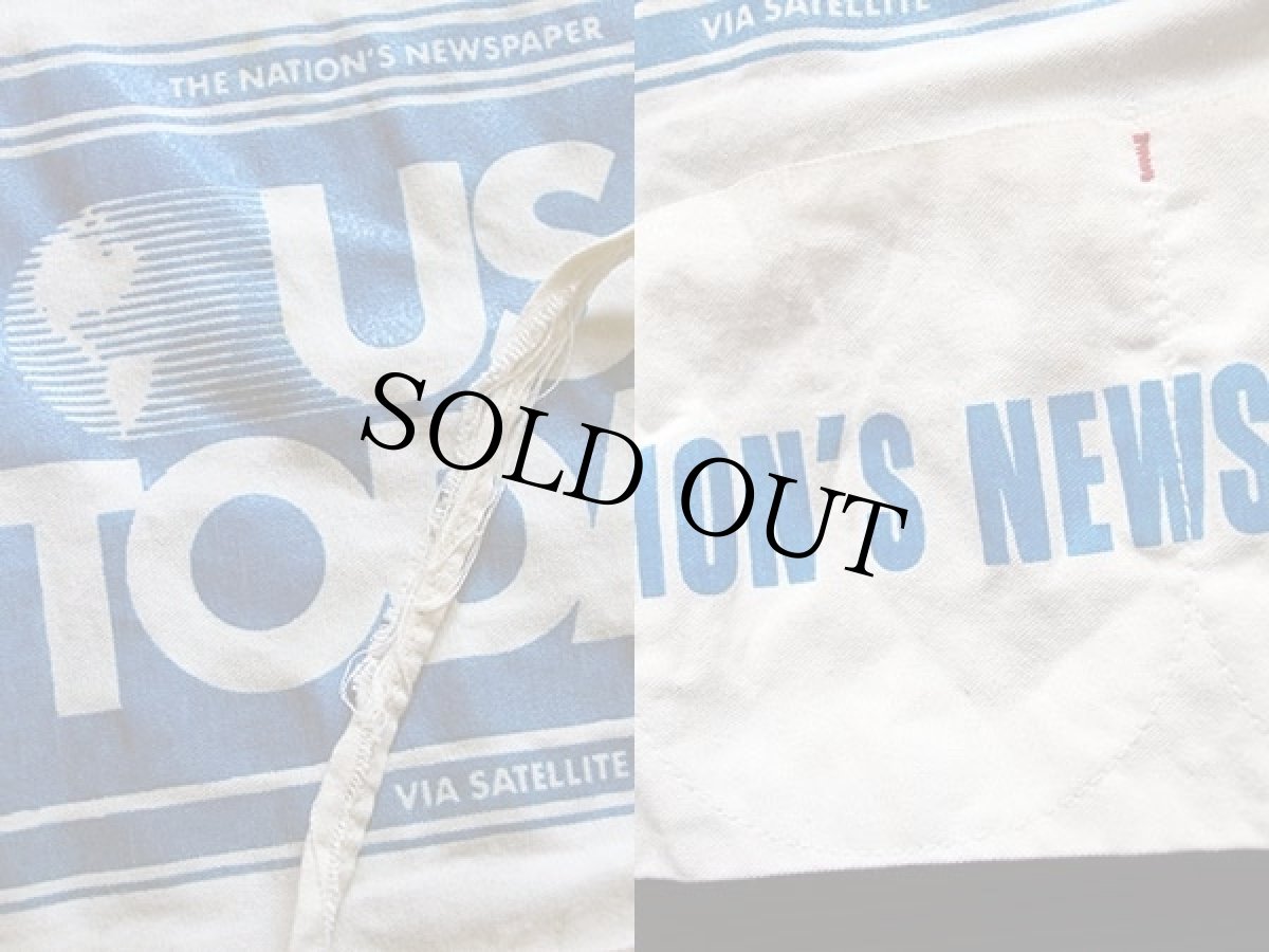 画像3: ビンテージ USA TODAY THE NATION'S NEWSPAPER キャンバス ワークエプロン 生成り★A (3)
