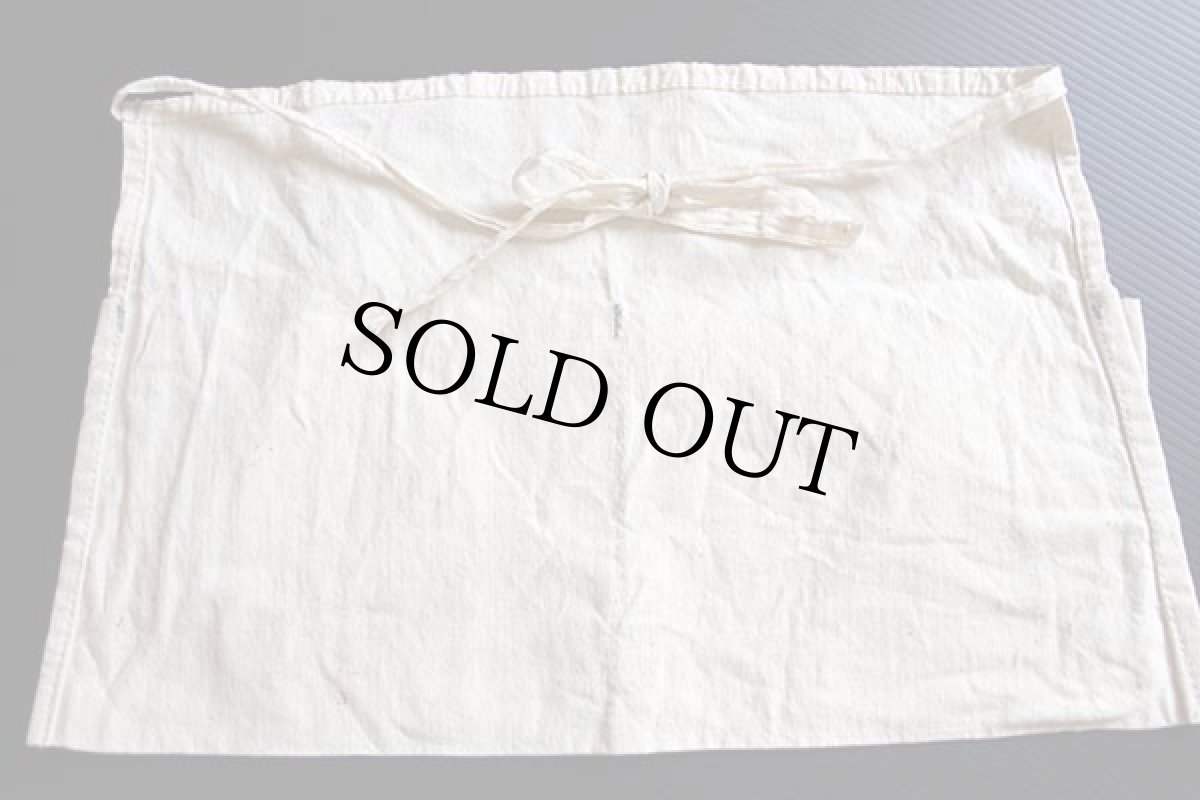 画像2: ビンテージ LAMPERTS キャンバス ワークエプロン 生成り★前掛け (2)