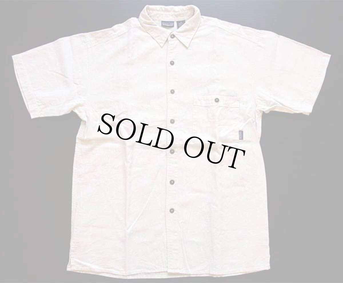 画像2: 90s patagoniaパタゴニア 半袖 ヘンプ シャツ ベージュ S (2)