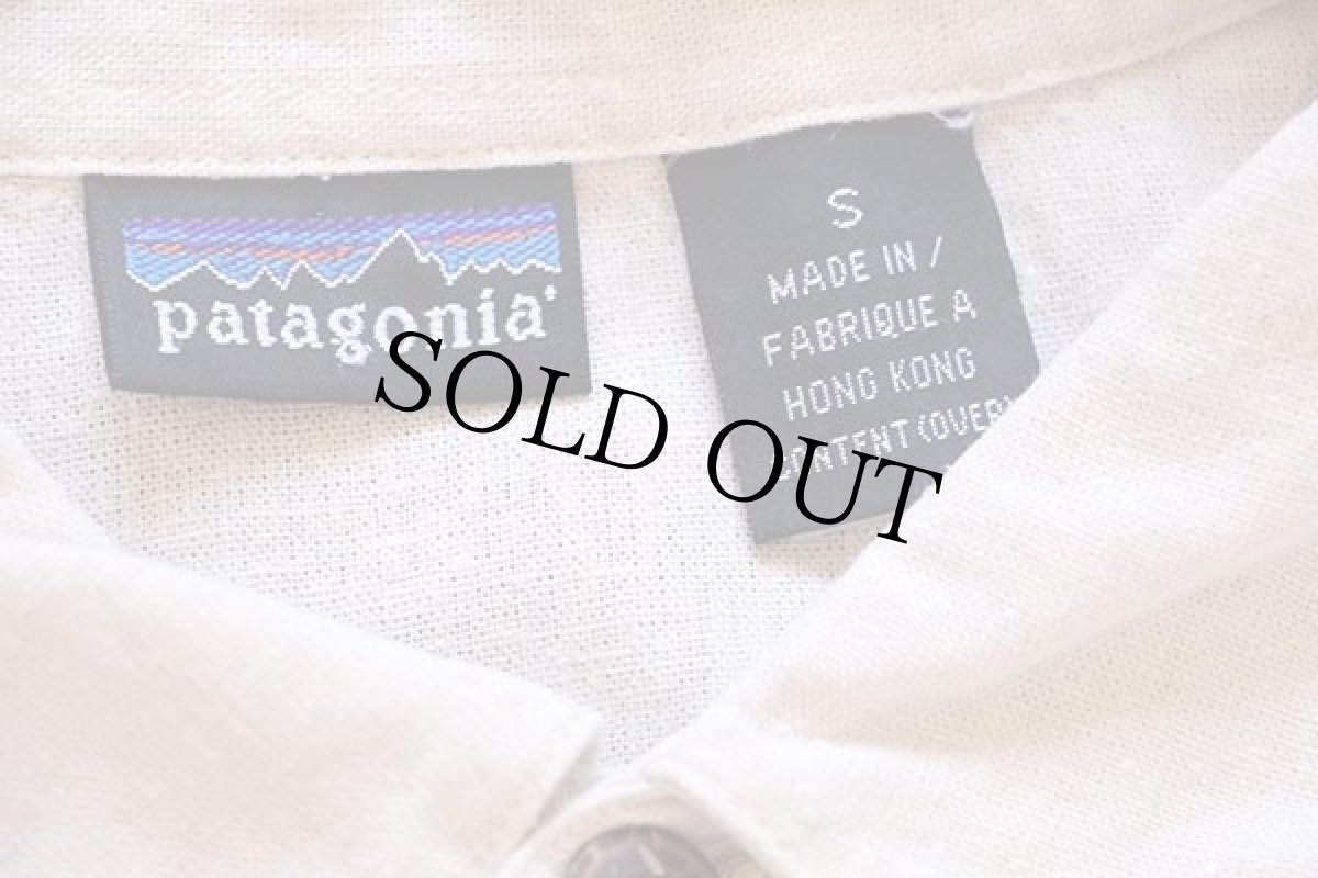 画像4: 90s patagoniaパタゴニア 半袖 ヘンプ シャツ ベージュ S (4)