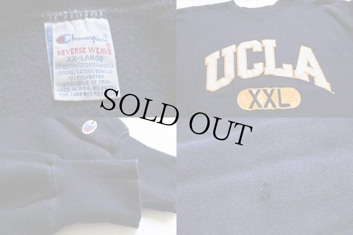 画像3: 90s USA製 Championチャンピオン UCLA XXL リバースウィーブ スウェット 紺 XXL (3)