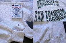 画像3: 90s メキシコ製 Championチャンピオン UNIVERSITY OF SAN FRANCISCO リバースウィーブ スウェット 杢グレー M (3)