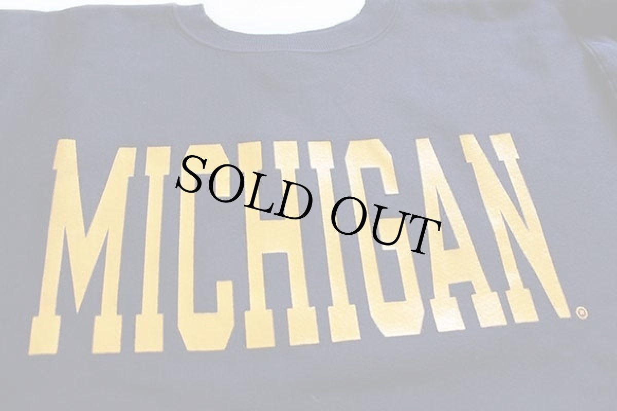 画像4: デッドストック★90s USA製 Championチャンピオン MICHIGAN リバースウィーブ スウェット 紺 XXL (4)