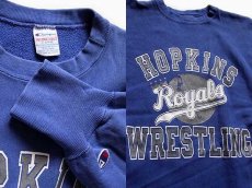 画像3: 90s USA製 Championチャンピオン HOPKINS Royals WRESTLING リバースウィーブ スウェット 青紫 XL (3)