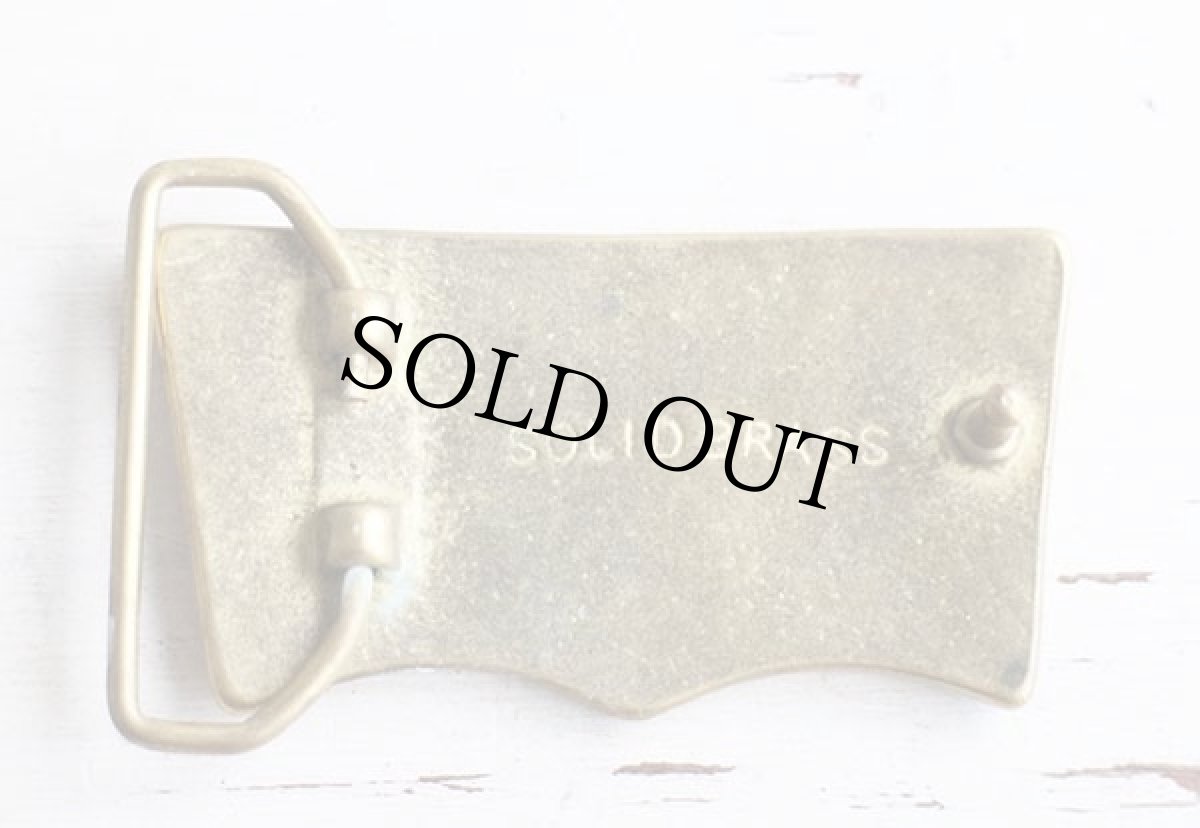 画像2: 70s Levi'sリーバイス ロゴ ブラス バックル (2)