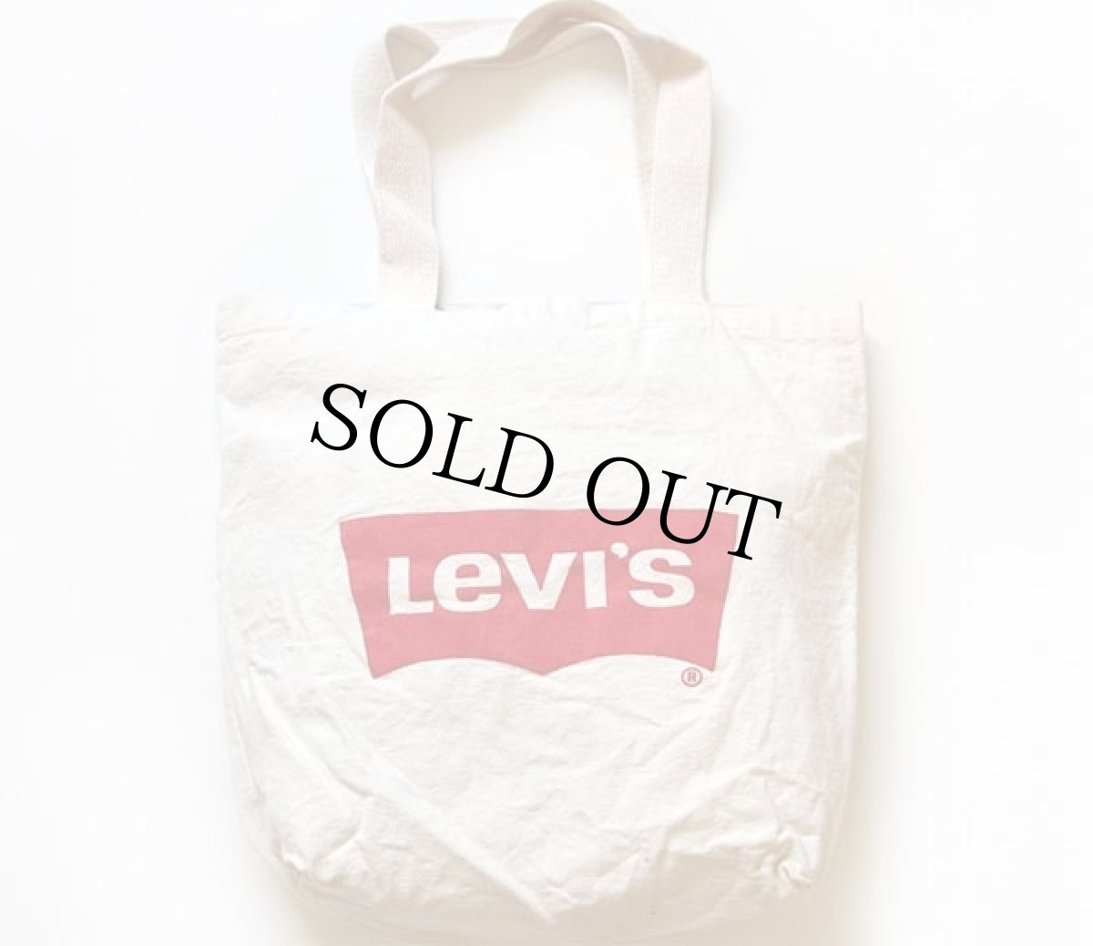 画像2: 80s USA製 Levi'sリーバイス キャンバス トートバッグ エコバッグ 生成り (2)