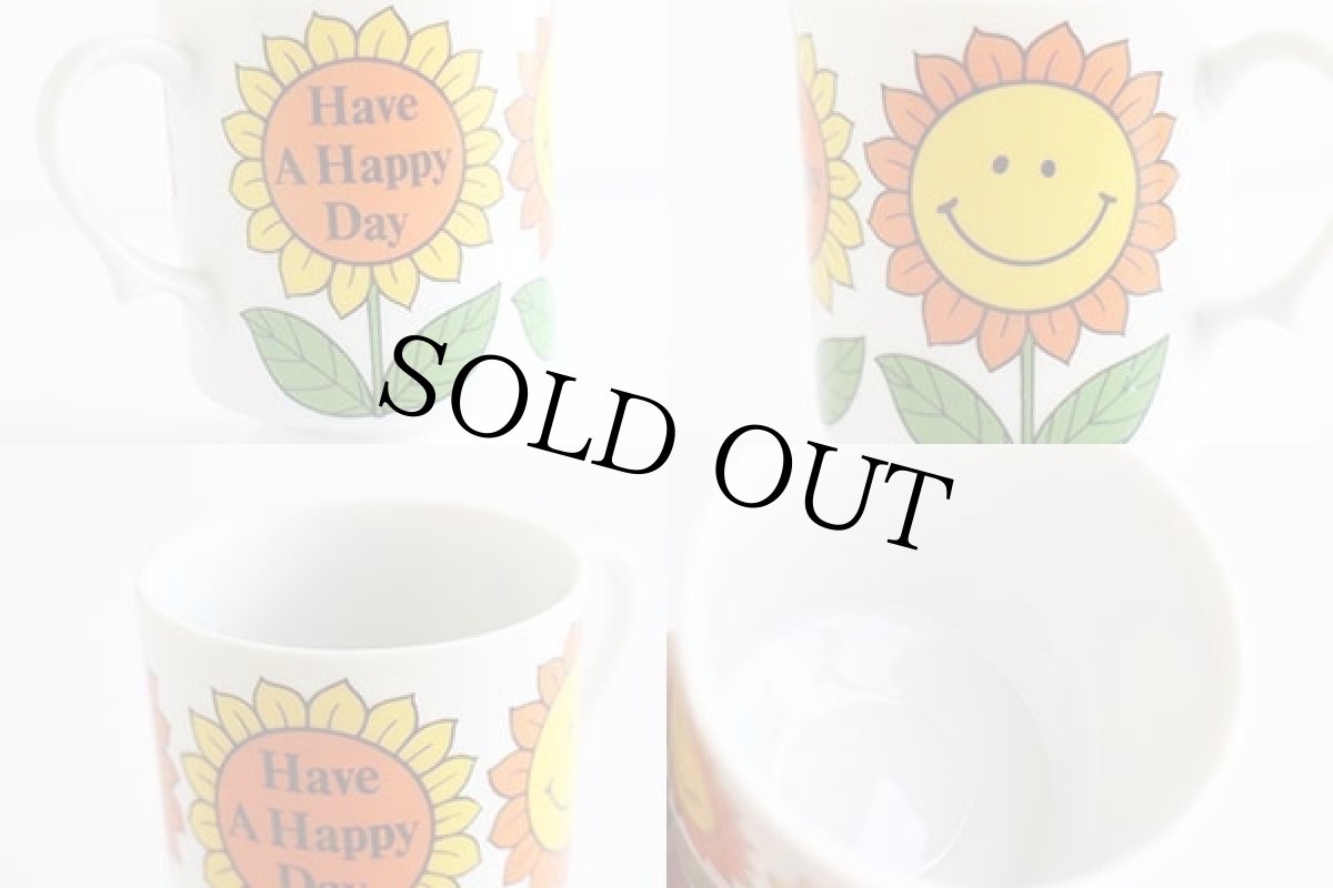 画像3: 70s 日本製 Have A Happy Day ひまわり スマイル マグカップ★コップ (3)