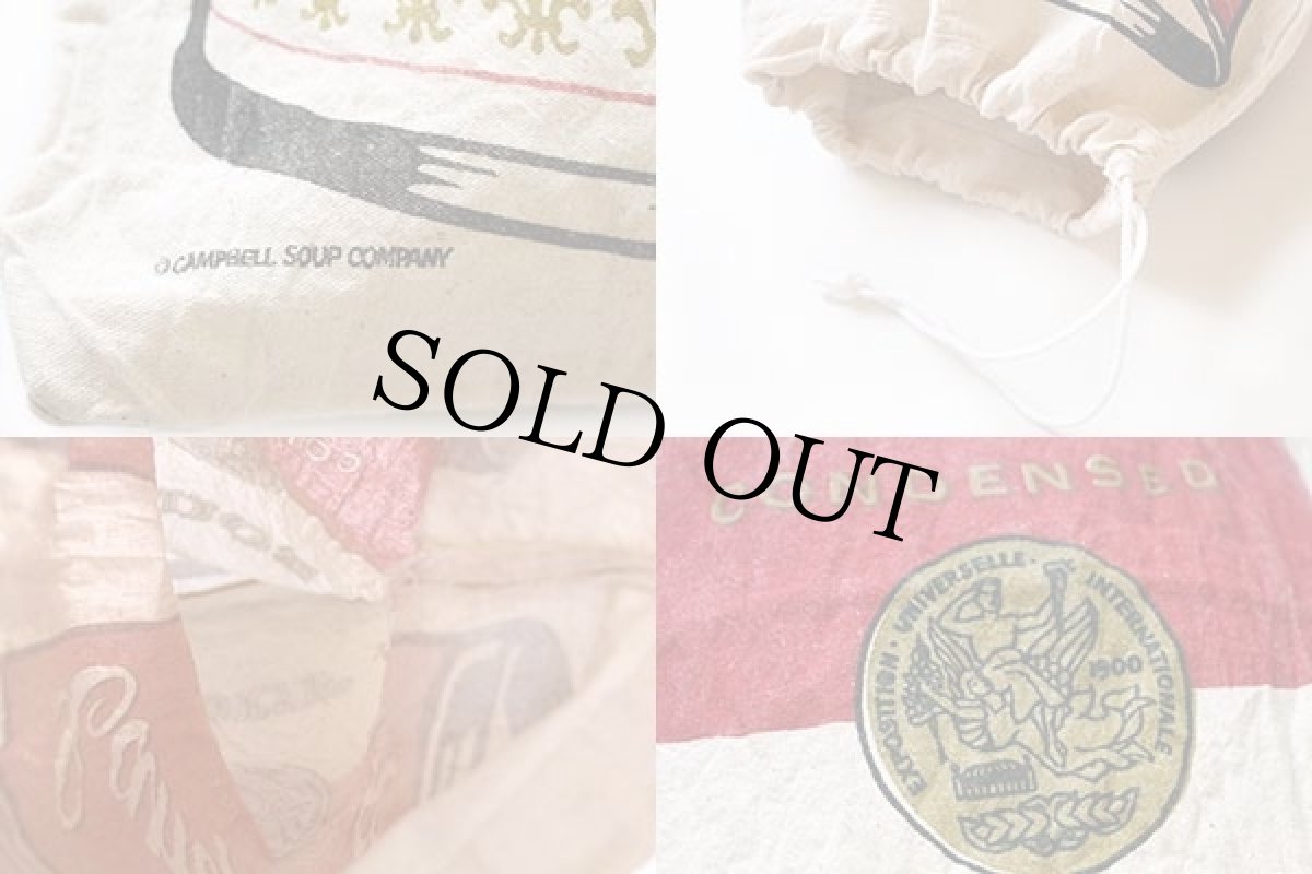 画像3: ビンテージ Campbell's SOUP キャンベル スープ 染み込みプリント 布袋★アンディウォーホル (3)