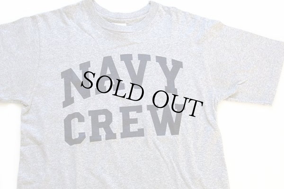 画像1: USA製 The Cotton Exchange NAVY CREW Tシャツ 杢グレー M (1)