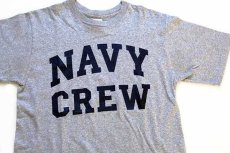 画像1: USA製 The Cotton Exchange NAVY CREW Tシャツ 杢グレー M (1)