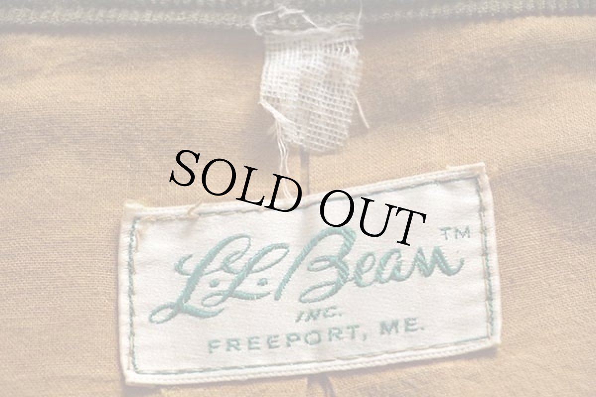 画像4: 70s L.L.Bean 筆記体タグ ダック地 ハンティングジャケット カーキ (4)