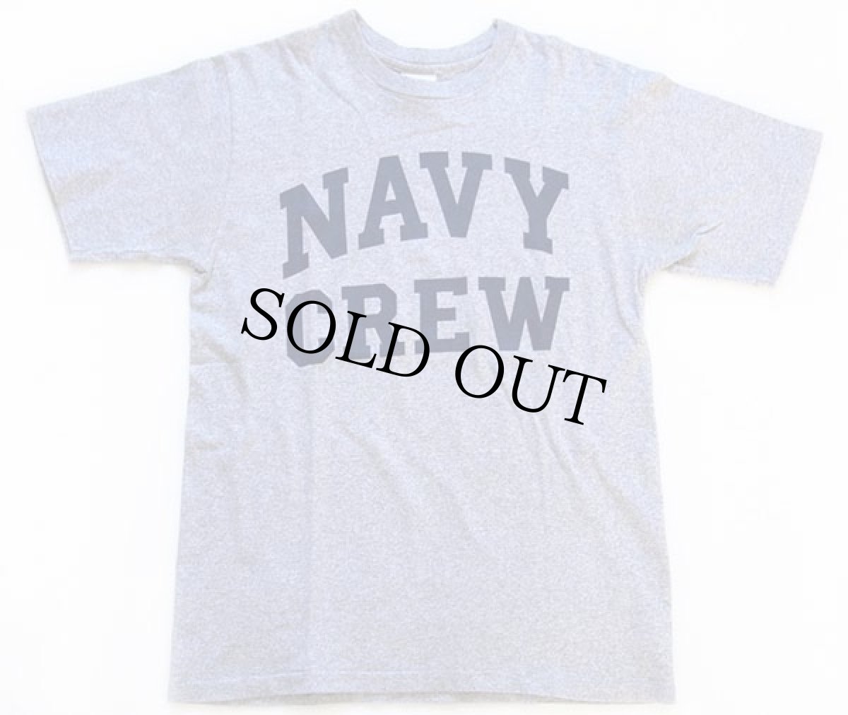 画像2: USA製 The Cotton Exchange NAVY CREW Tシャツ 杢グレー M (2)
