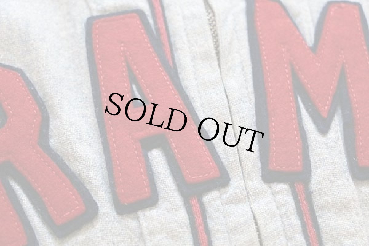 画像6: 50s USA製 Wilsonウィルソン SACRAMENTO フェルトパッチ ウール ベースボールシャツ 杢ブルーグレー 42 (6)