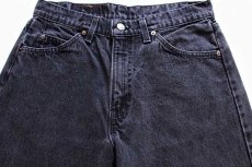 画像2: 90s USA製 Levi'sリーバイス 565 ブラック デニムパンツ w30 L30 (2)