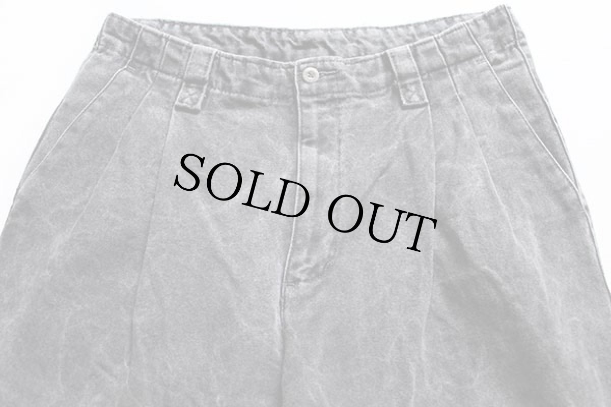 画像2: 90s DOCKERSドッカーズ ツータック コットン トラウザーズ チャコールグレー w33 L30★Levi'sリーバイス (2)