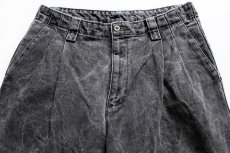 画像2: 90s DOCKERSドッカーズ ツータック コットン トラウザーズ チャコールグレー w33 L30★Levi'sリーバイス (2)
