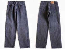 画像1: 90s USA製 Levi'sリーバイス 565 ブラック デニムパンツ w30 L30 (1)