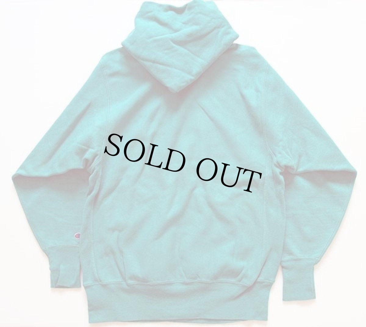 画像2: 90s USA製 Championチャンピオン ワンポイント リバースウィーブ スウェットパーカー エメラルドグリーン XL (2)