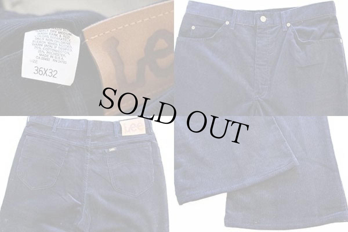 画像3: デッドストック★90s USA製 Leeリー 202 コーデュロイパンツ 紺 w36 L32 (3)