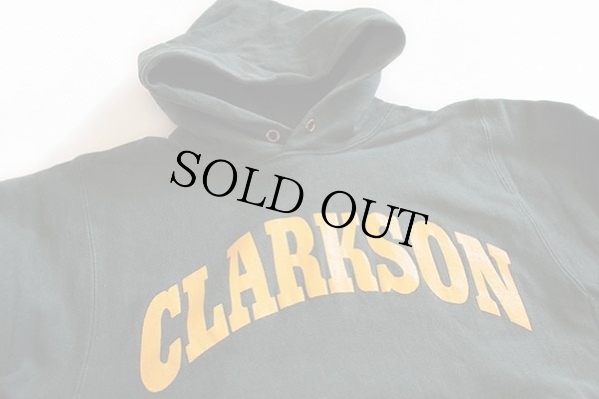 画像3: 90s USA製 Championチャンピオン CLARKSON リバースウィーブ スウェットパーカー 緑 L (3)