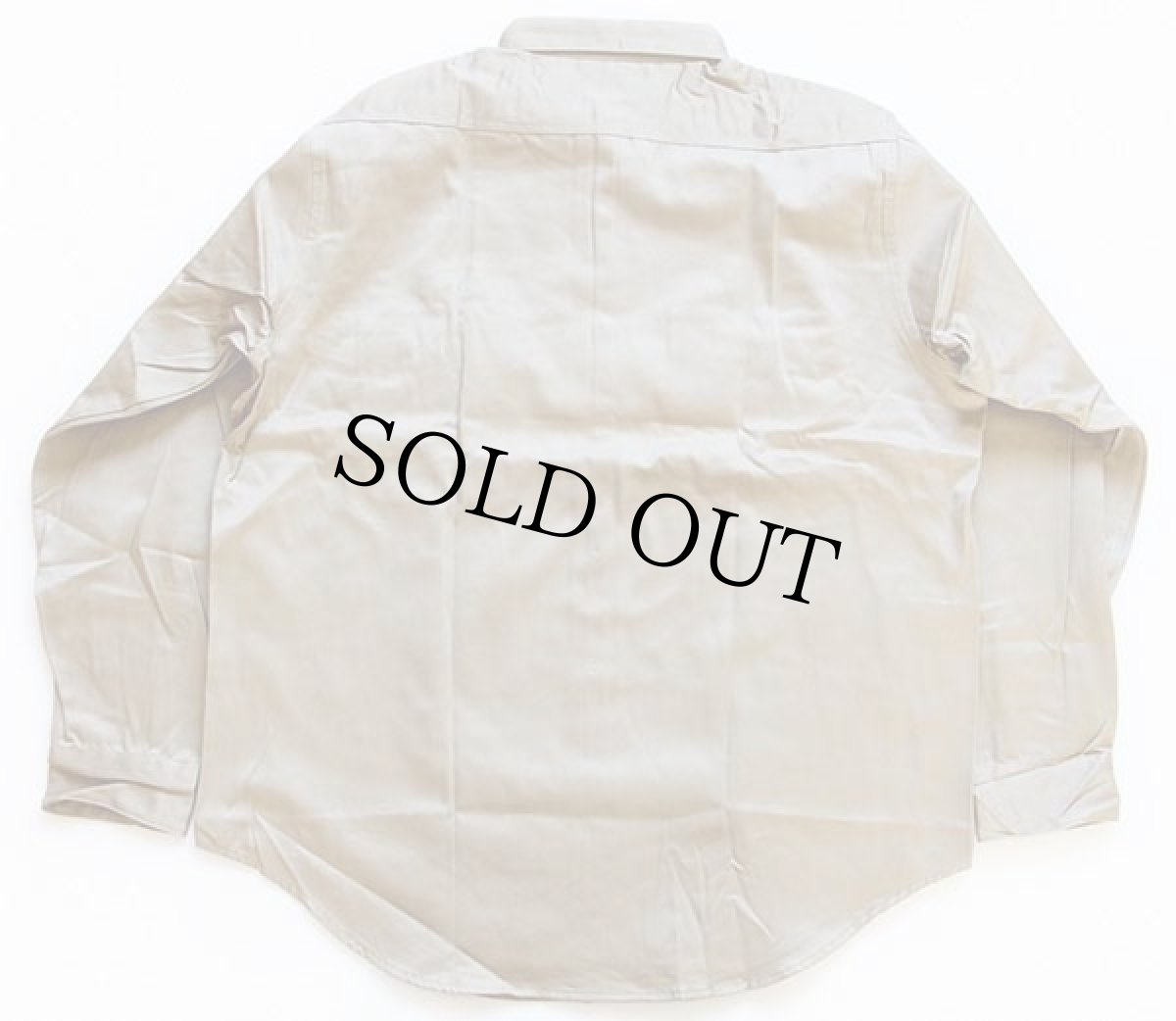 画像3: デッドストック★60s SEARS コットン チノクロス ワークシャツ カーキ 16 (3)