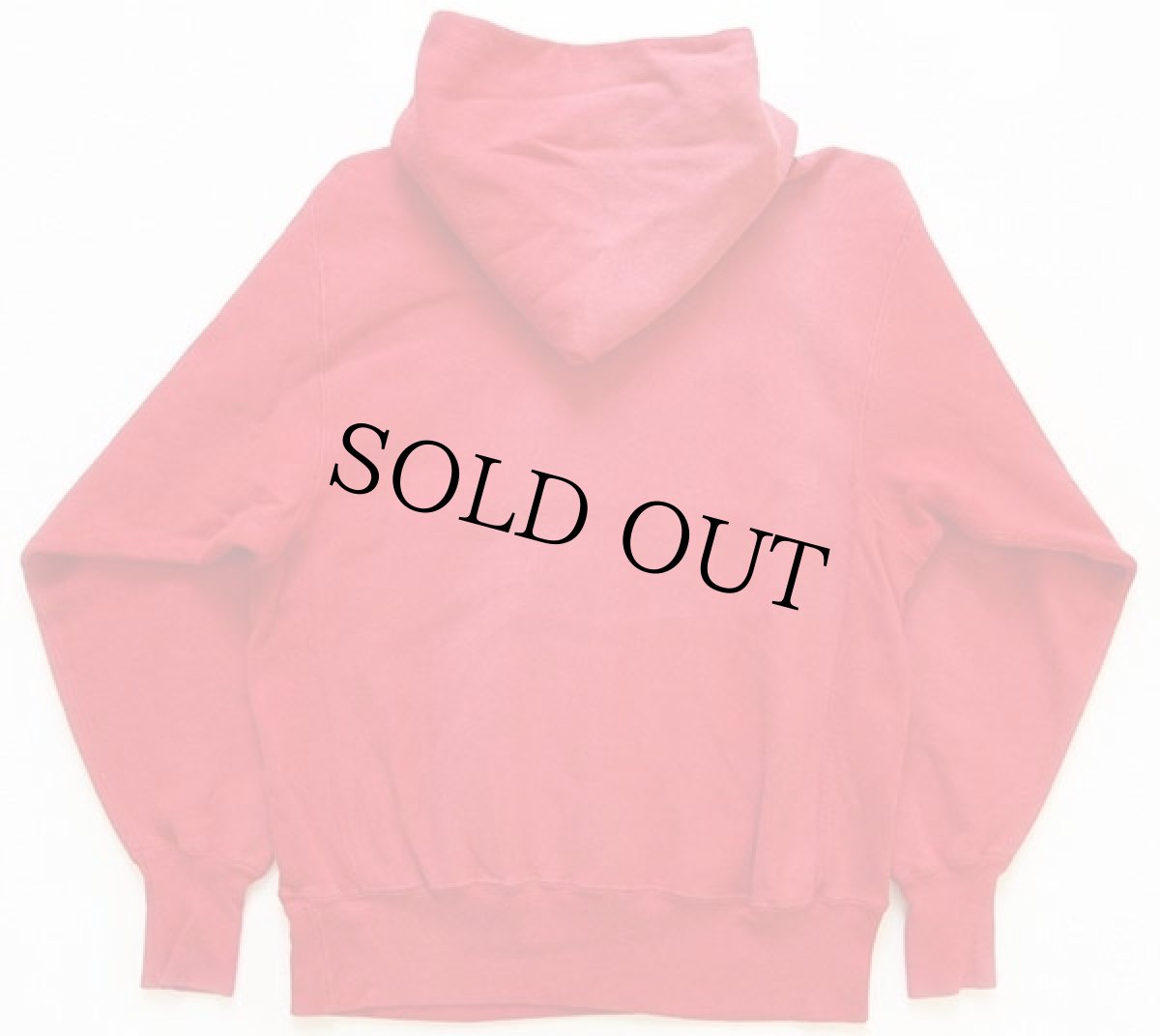 画像2: 90s USA製 Championチャンピオン ワンポイント リバースウィーブ スウェットパーカー 赤 フェード L (2)