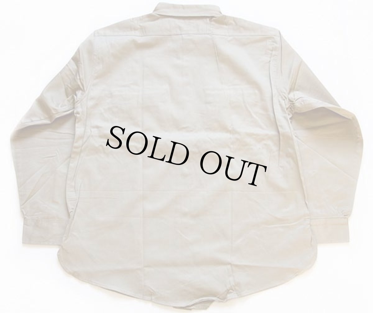 画像3: デッドストック★50s Sears マチ付き コットンツイル ワークシャツ カーキ 16.5 (3)