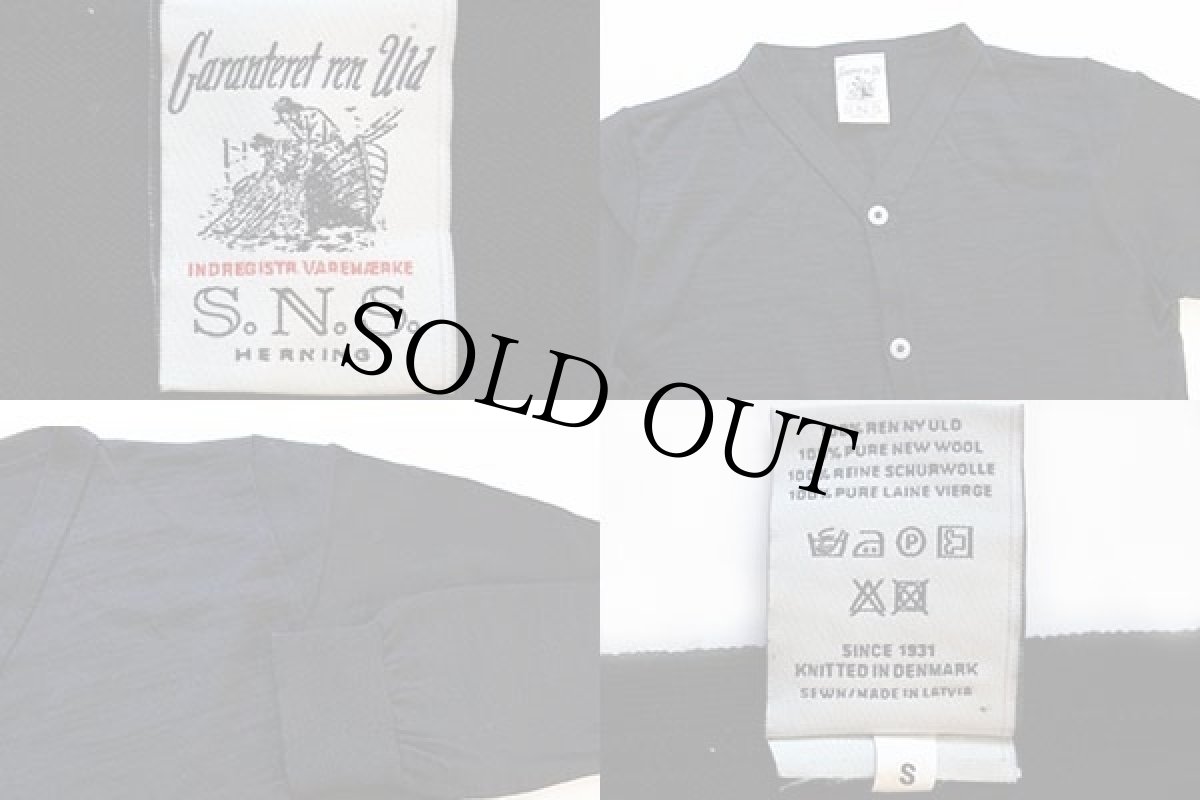 画像4: デンマーク製 S.N.S. HERNING ウールニット カーディガン 黒 S (4)